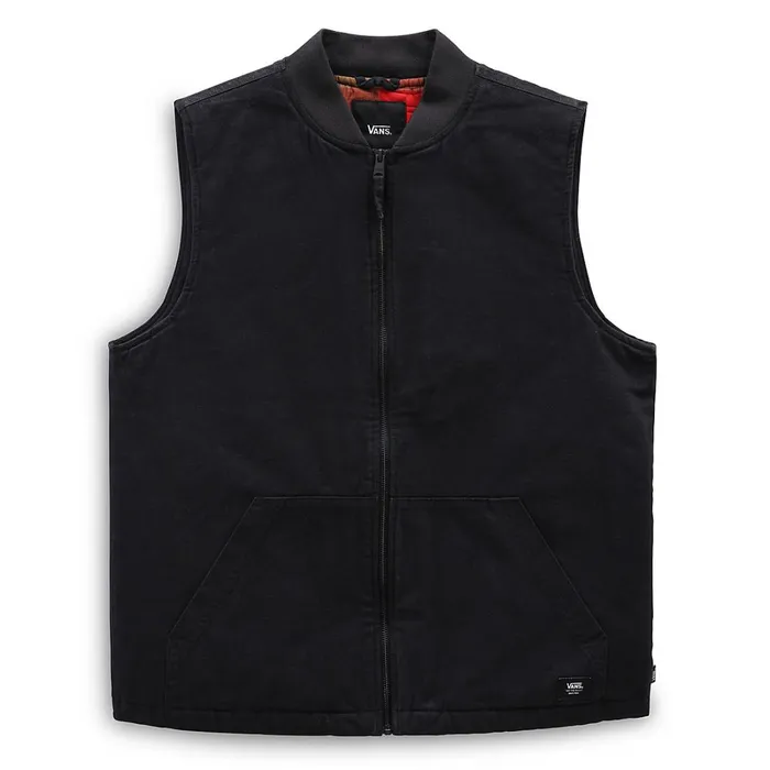 Vans Jackets and Coats Men Plaid Tablot Vest Black
