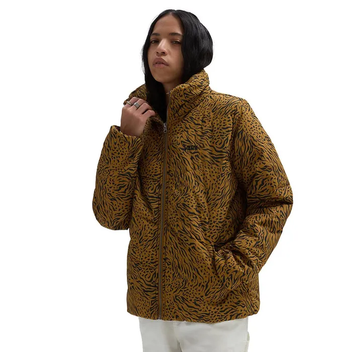 Vans Jackets and Coats Women Foundry Print Puff MTE Jacket Brown