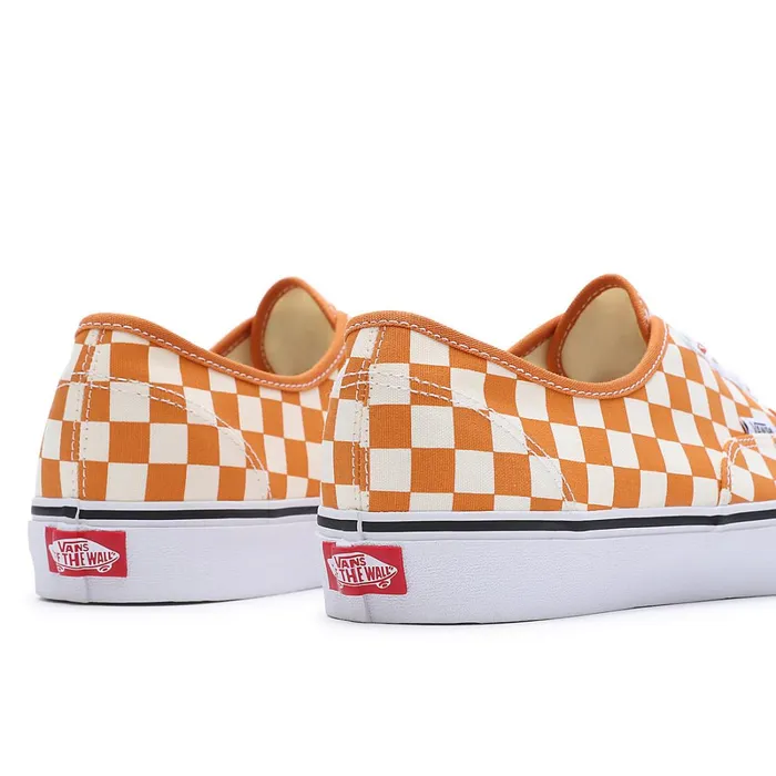 Vans Lowtop Shoes Men Check Authentic Shoes White Orange