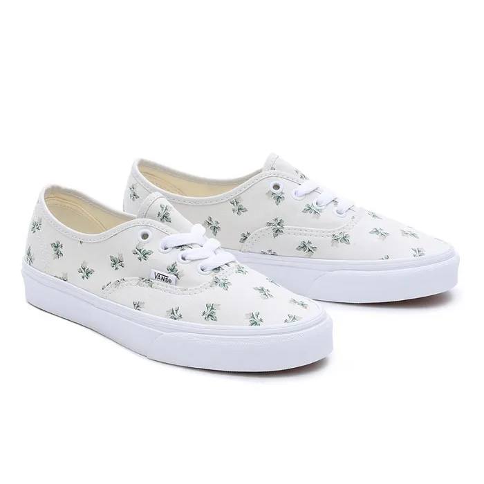 Vans Lowtop Shoes Men Floral Authentic Shoes White