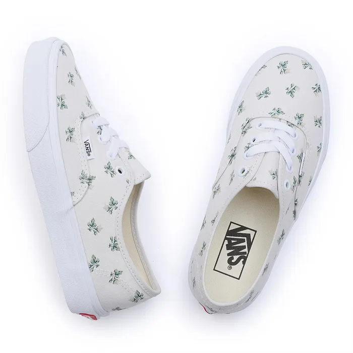 Vans Lowtop Shoes Men Floral Authentic Shoes White
