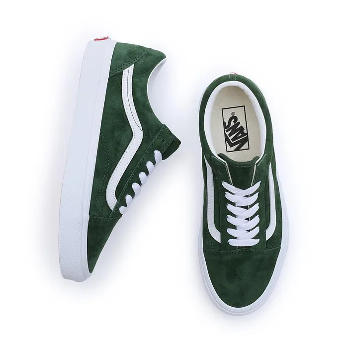 Vans Lowtop Shoes Men Pig Suede Old Skool Shoes Green