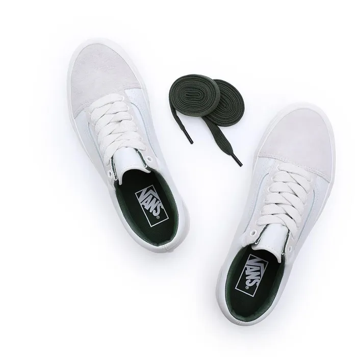 Vans Lowtop Shoes Women Oversized Laces Old Skool Shoes White