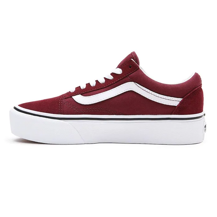 Vans Lowtop Shoes Women Platform Old Skool Shoes Red