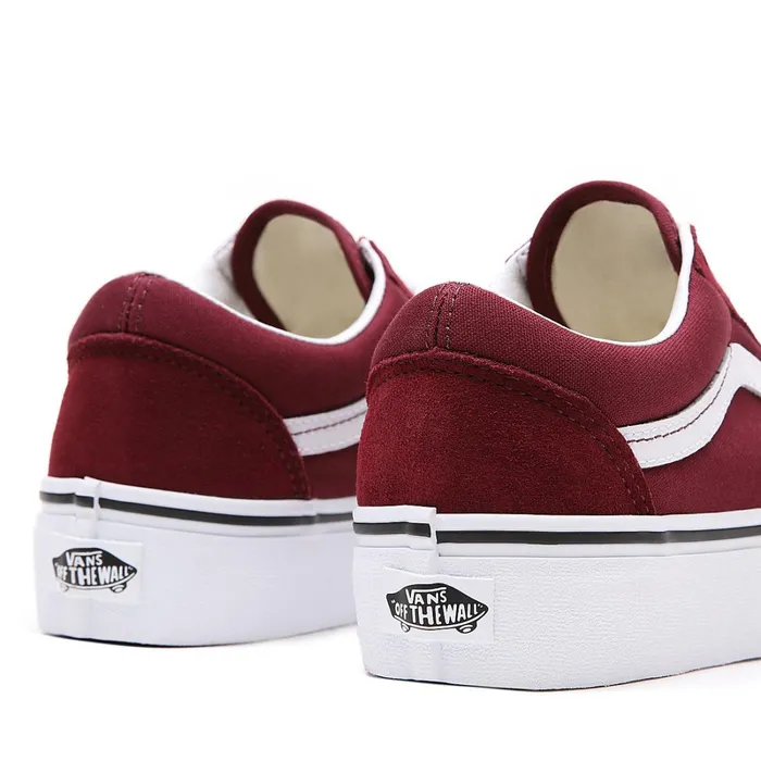 Vans Lowtop Shoes Women Platform Old Skool Shoes Red