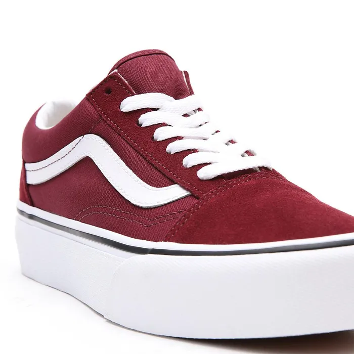 Vans Lowtop Shoes Women Platform Old Skool Shoes Red