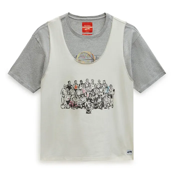 Vans Shirts Men Vault By X Nigel Cabourn Twofer Knit TShirt Grey