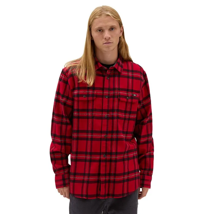 Vans Shirts Men Westminster Buttondown Long Sleeve Shirt Red