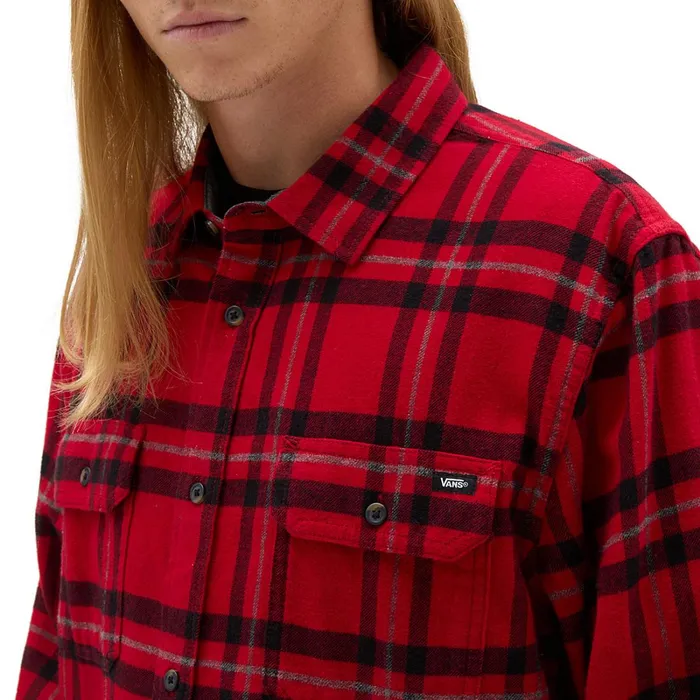 Vans Shirts Men Westminster Buttondown Long Sleeve Shirt Red