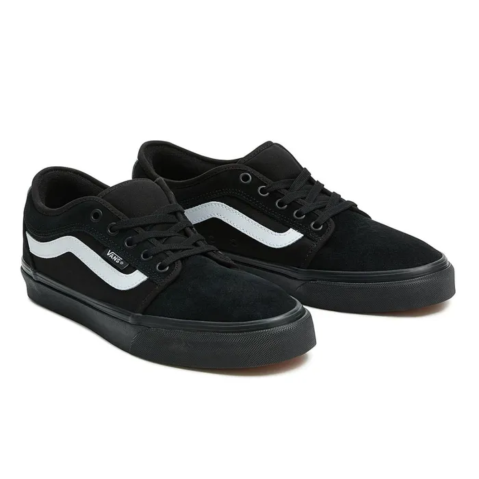Vans Skate Shoes Men Chukka Low Sidestripe Shoes Black White