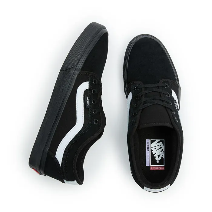 Vans Skate Shoes Men Chukka Low Sidestripe Shoes Black White