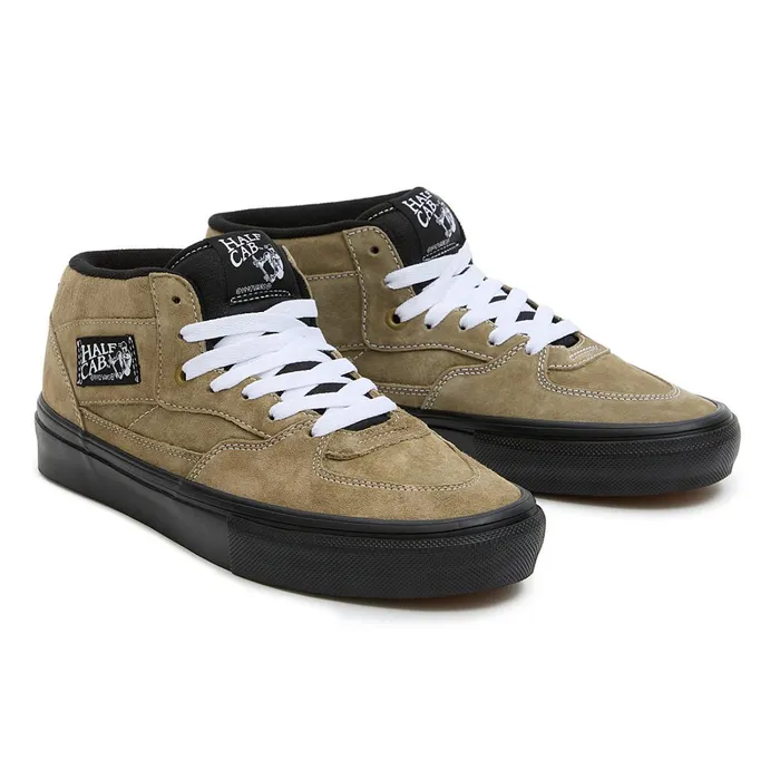 Vans Skate Shoes Women Skate Half Cab Pig Suede Shoes Green