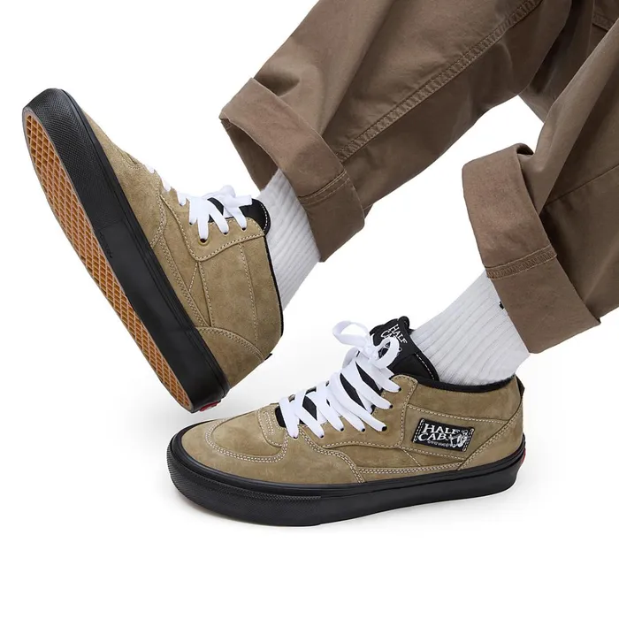Vans Skate Shoes Women Skate Half Cab Pig Suede Shoes Green