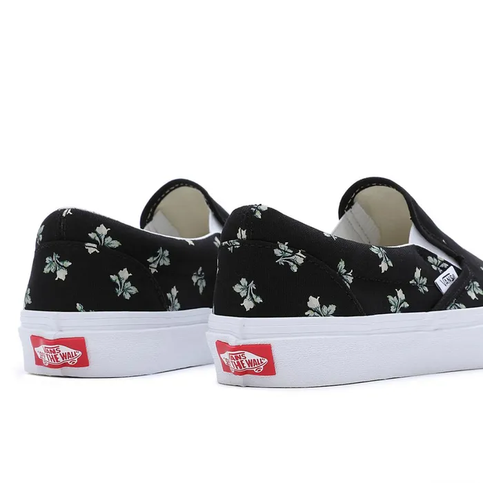 Vans Slipon Shoes Men Floral Classic SlipOn Shoes Black