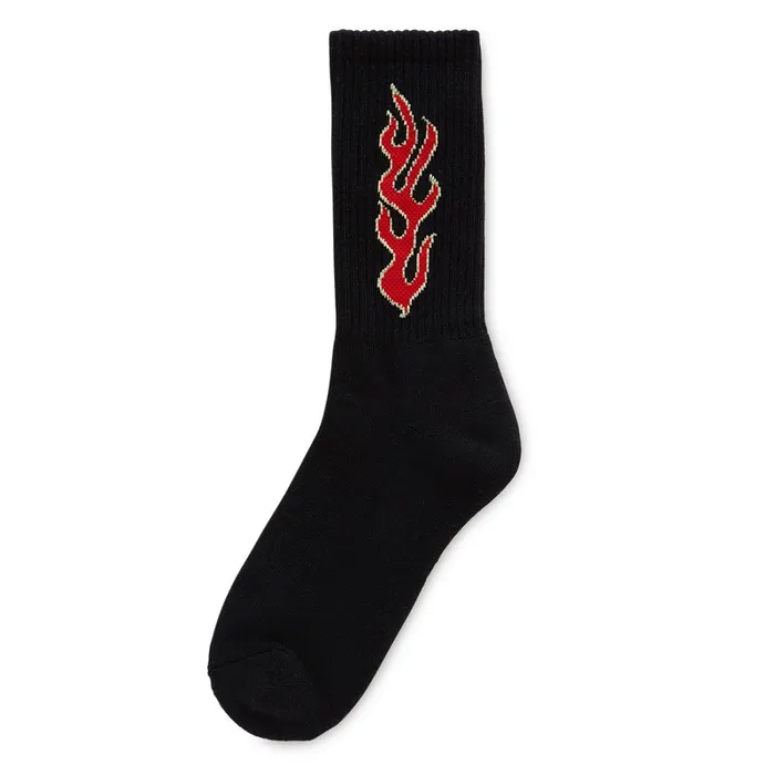 Vans Socks Kids Up In Flames Crew Socks 1 Pair Black