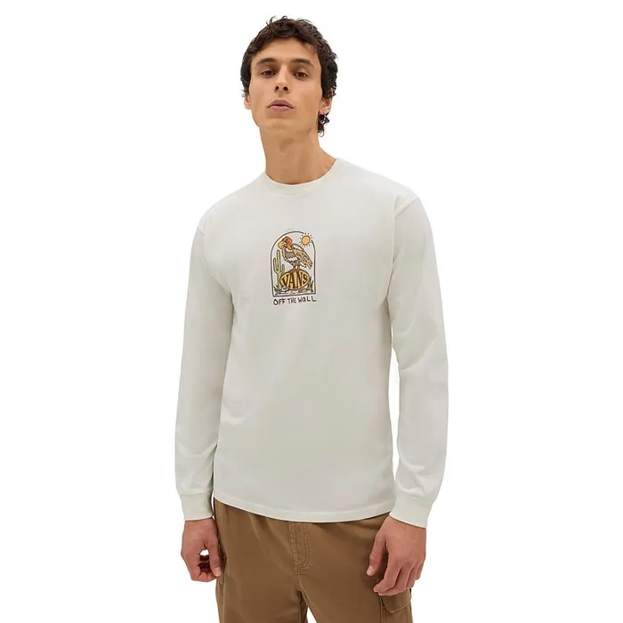 Vans Tshirts and Tanks Men Deserted Long Sleeve TShirt White