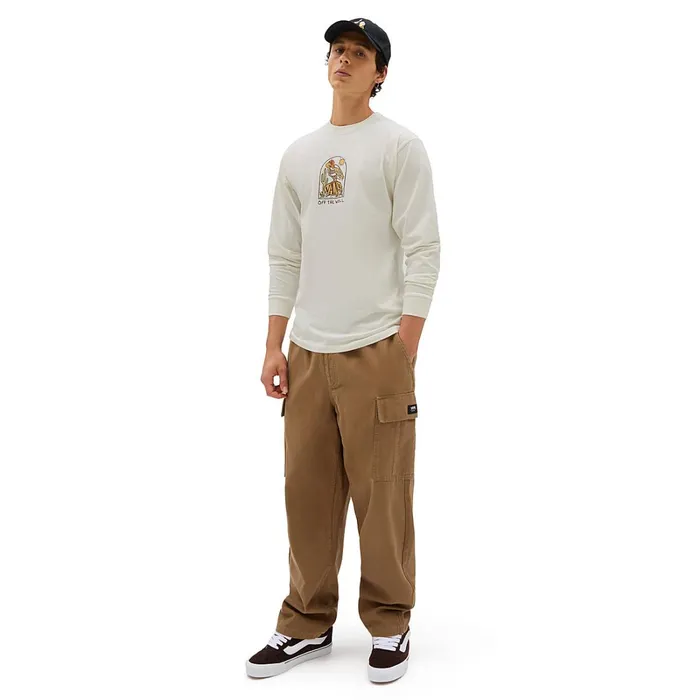 Vans Tshirts and Tanks Men Deserted Long Sleeve TShirt White
