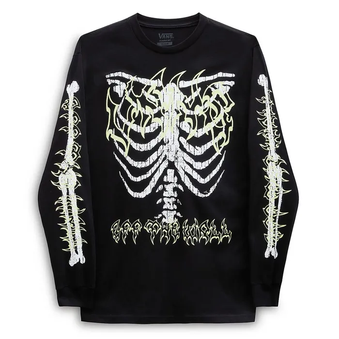 Vans Tshirts and Tanks Men Halloween Long Sleeve TShirt Black