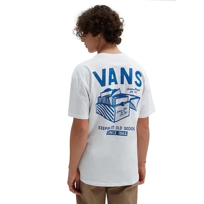 Vans Tshirts and Tanks Men Record Label TShirt White