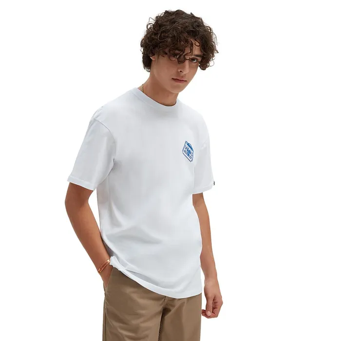 Vans Tshirts and Tanks Men Record Label TShirt White