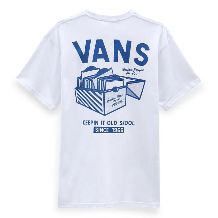 Vans Tshirts and Tanks Men Record Label TShirt White