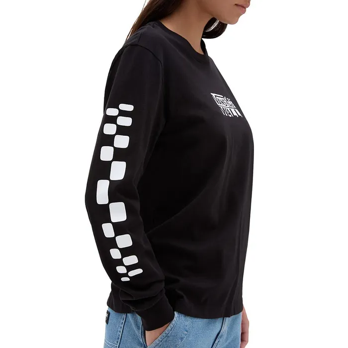 Vans Tshirts and Tops Women Jinx Boyfriend Long Sleeve TShirt Black