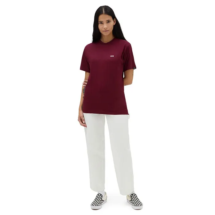 Vans Tshirts and Tops Women Left Chest Logo Tshirt Red
