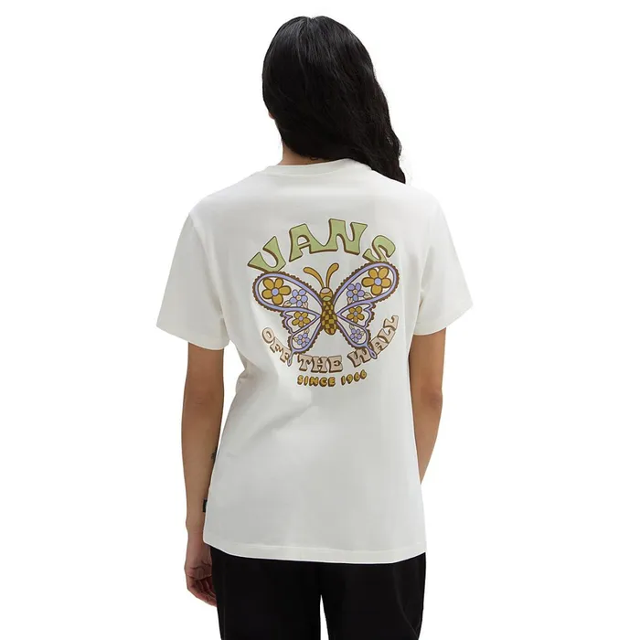 Vans Tshirts and Tops Women Paisley Fly Boyfriend Fit Tshirt White