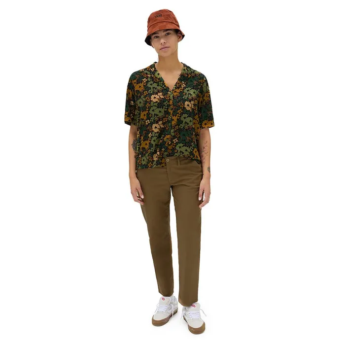 Vans Tshirts and Tops Women Parksfield Buttondown Shirt Green