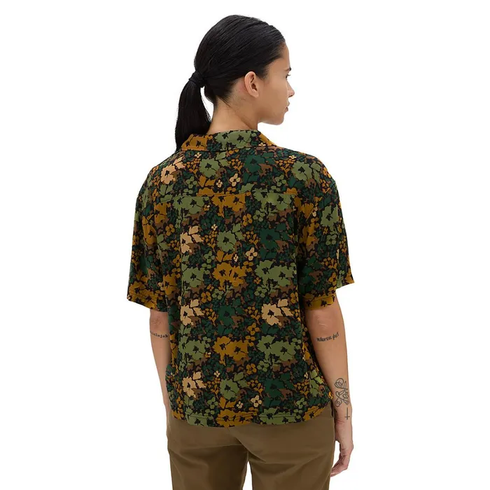 Vans Tshirts and Tops Women Parksfield Buttondown Shirt Green