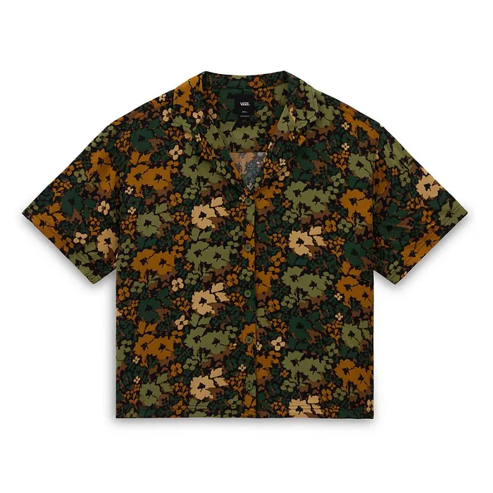 Vans Tshirts and Tops Women Parksfield Buttondown Shirt Green