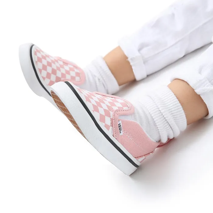 Vans Toddler Shoes 14 Years Kids Toddler Checkerboard SlipOn V Shoes 14 Years Pink