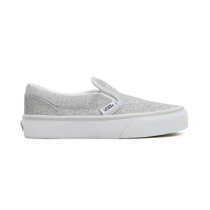 Vans View All Kids Classic SlipOn Glitter Shoes 48 Years Grey