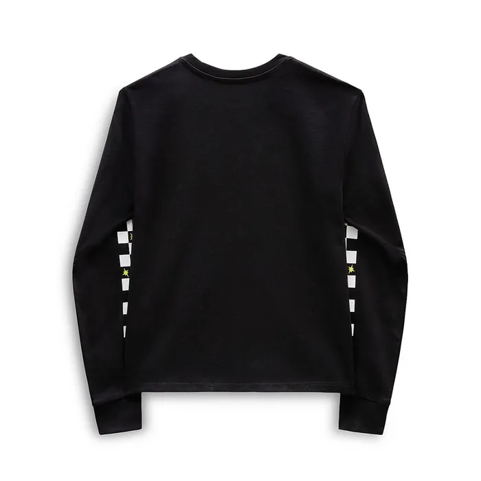 Vans View All Kids Girls Here Kitty Long Sleeve Shorty TShirt 814 Years Black