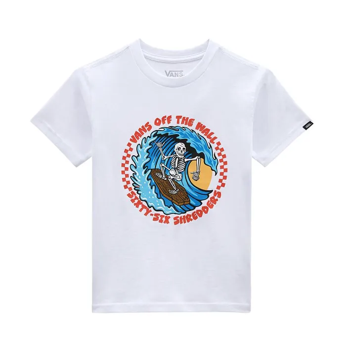 Vans View All Kids Little 66 Shredders TShirt 28 Years White