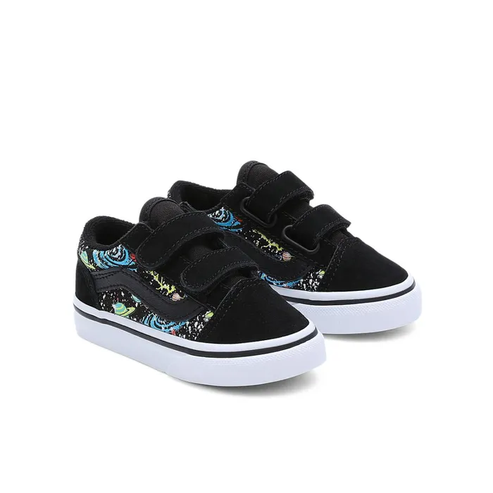 Vans View All Kids Toddler Old Skool Hook And Loop Shoes 14 Years Black