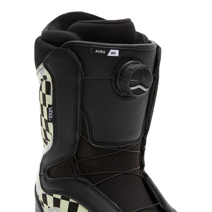 Vans View All Men Aura OG Checkerboard Snowboard Boots Black White