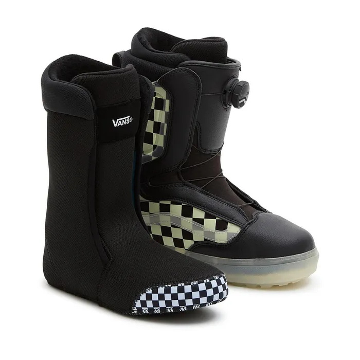 Vans View All Men Aura OG Checkerboard Snowboard Boots Black White