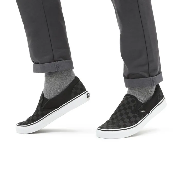 Vans View All Men Checkerboard Classic SlipOn Shoes Black