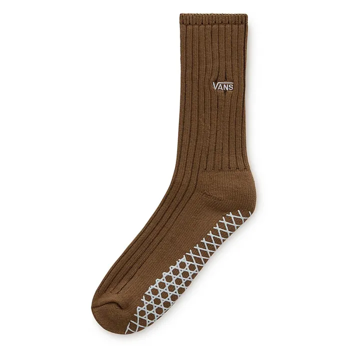 Vans View All Men ComfyCush Crew Socks 1 Pair Brown