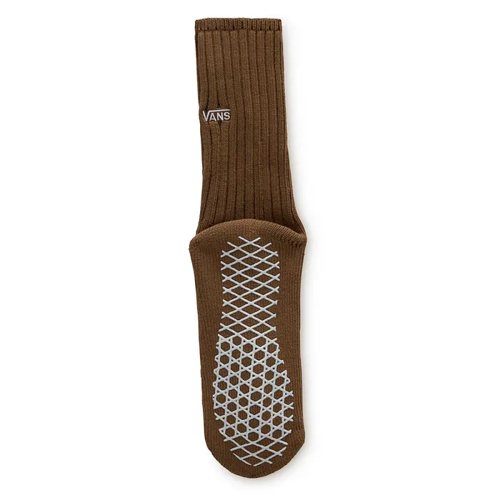 Vans View All Men ComfyCush Crew Socks 1 Pair Brown