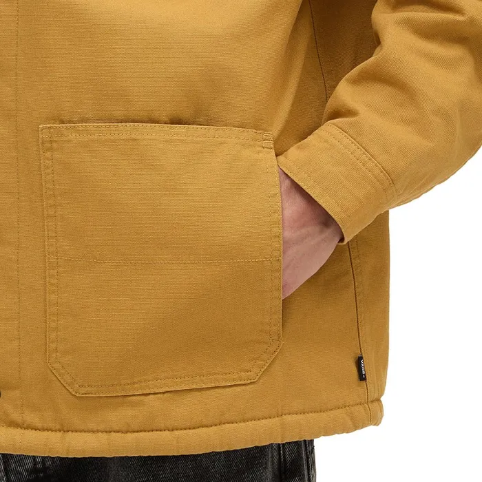 Vans View All Men Drill Chore Coat Sherpa Jacket Brown