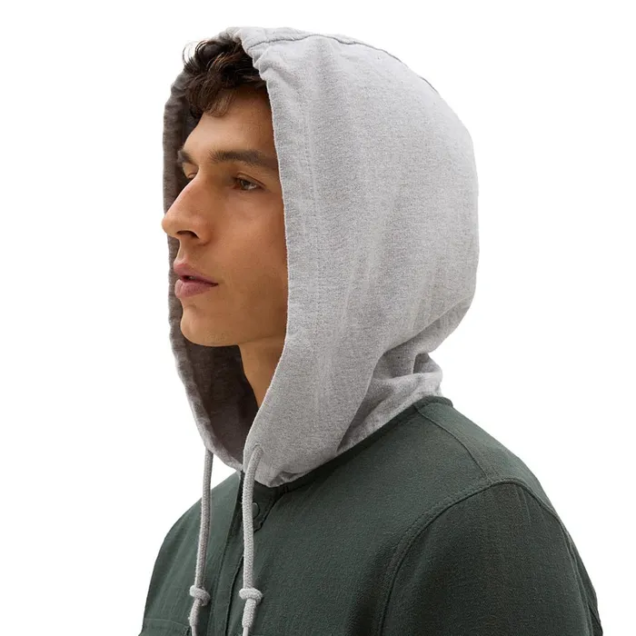 Vans View All Men Parkway Hooded Long Sleeve Flannel Shirt Green