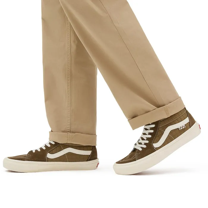 Vans View All Men Quilted Skate Sk8Hi Shoes Brown