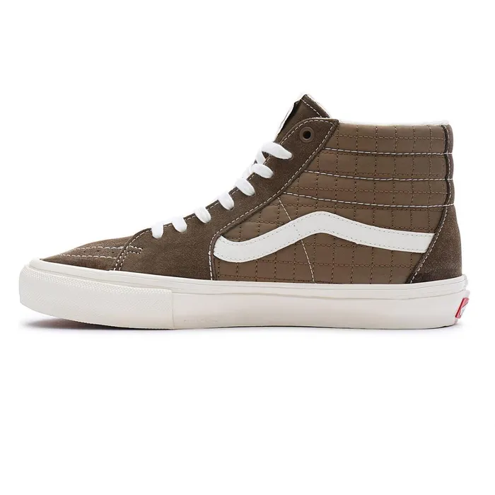 Vans View All Men Quilted Skate Sk8Hi Shoes Brown