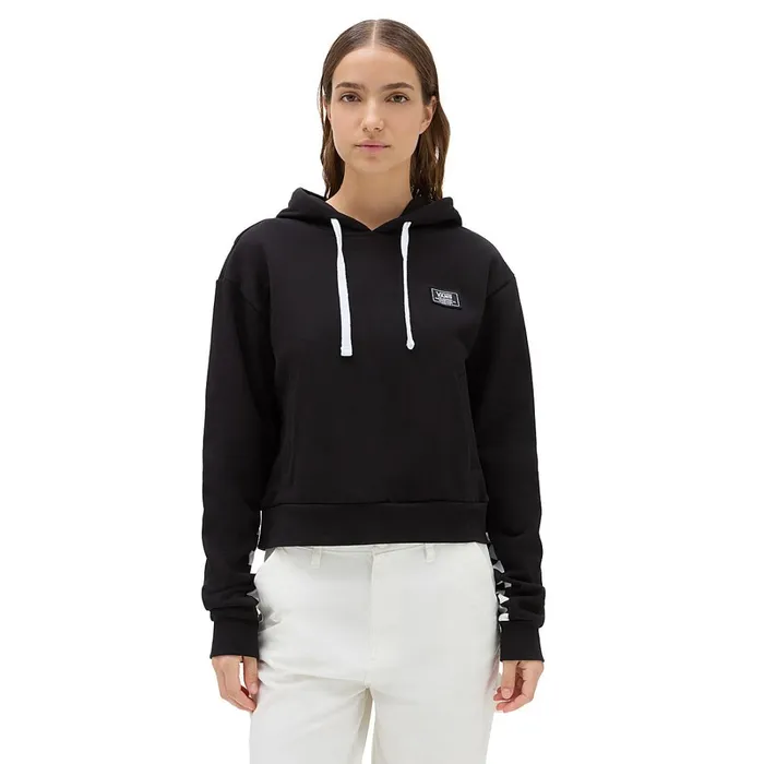 Vans View All Women Boom Boom Check Pullover Hoodie Black