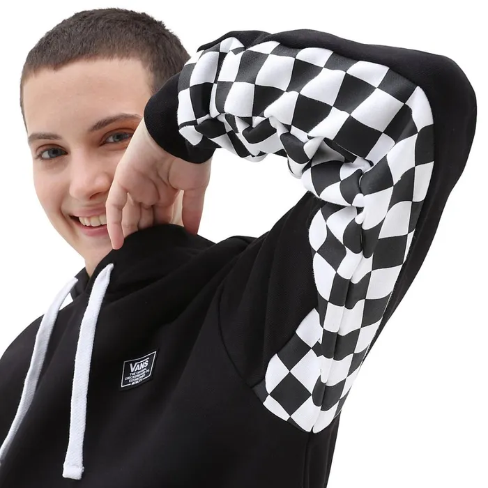 Vans View All Women Boom Boom Check Pullover Hoodie Black