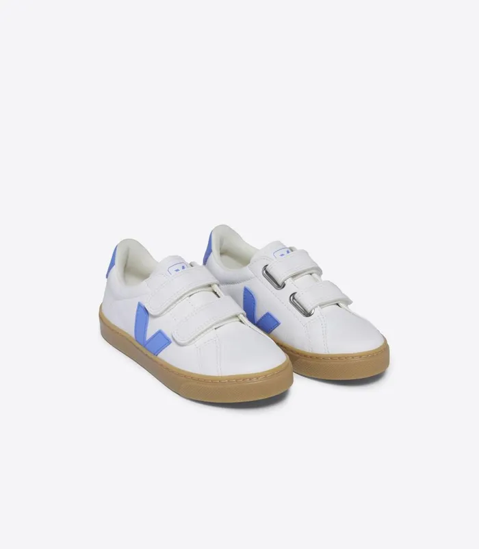 VEJA Esplar Kids ESPLAR CHROMEFREE LEATHER WHITE AQUA NATURAL