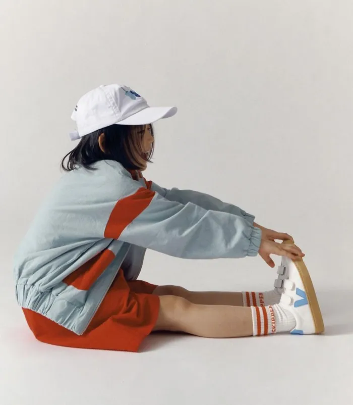 VEJA Esplar Kids ESPLAR CHROMEFREE LEATHER WHITE AQUA NATURAL