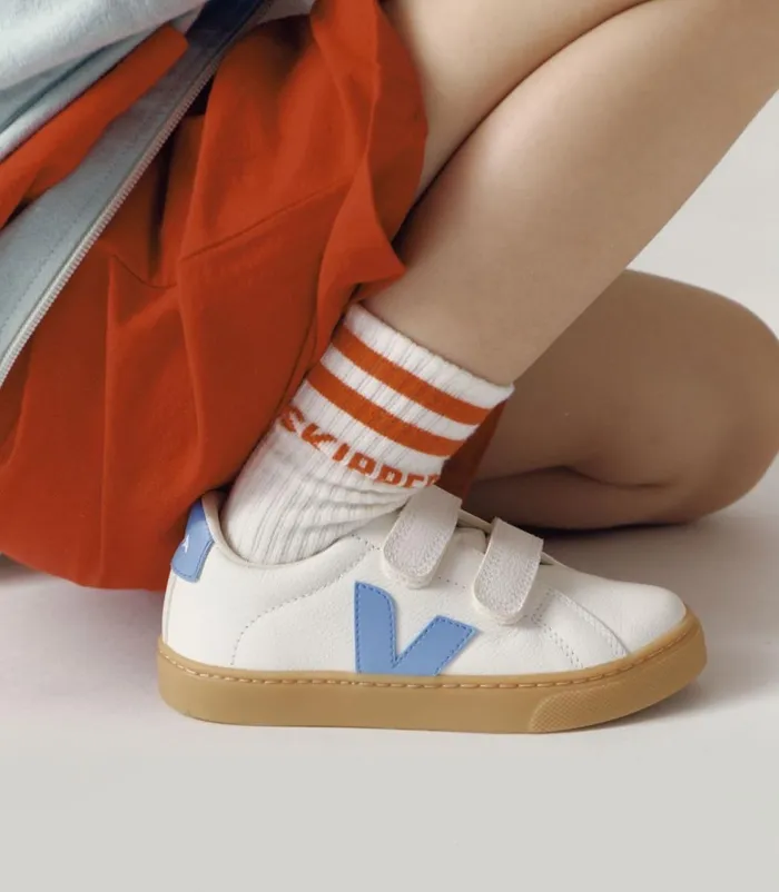 VEJA Esplar Kids ESPLAR CHROMEFREE LEATHER WHITE AQUA NATURAL